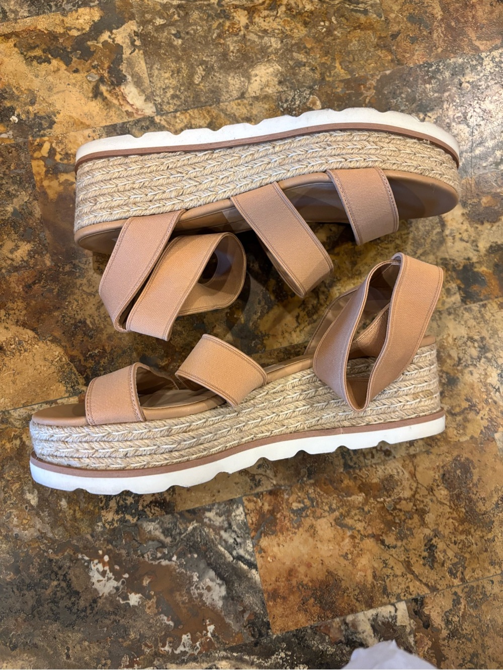Dolce Vita Blush Elastic Strap Platform Sandals